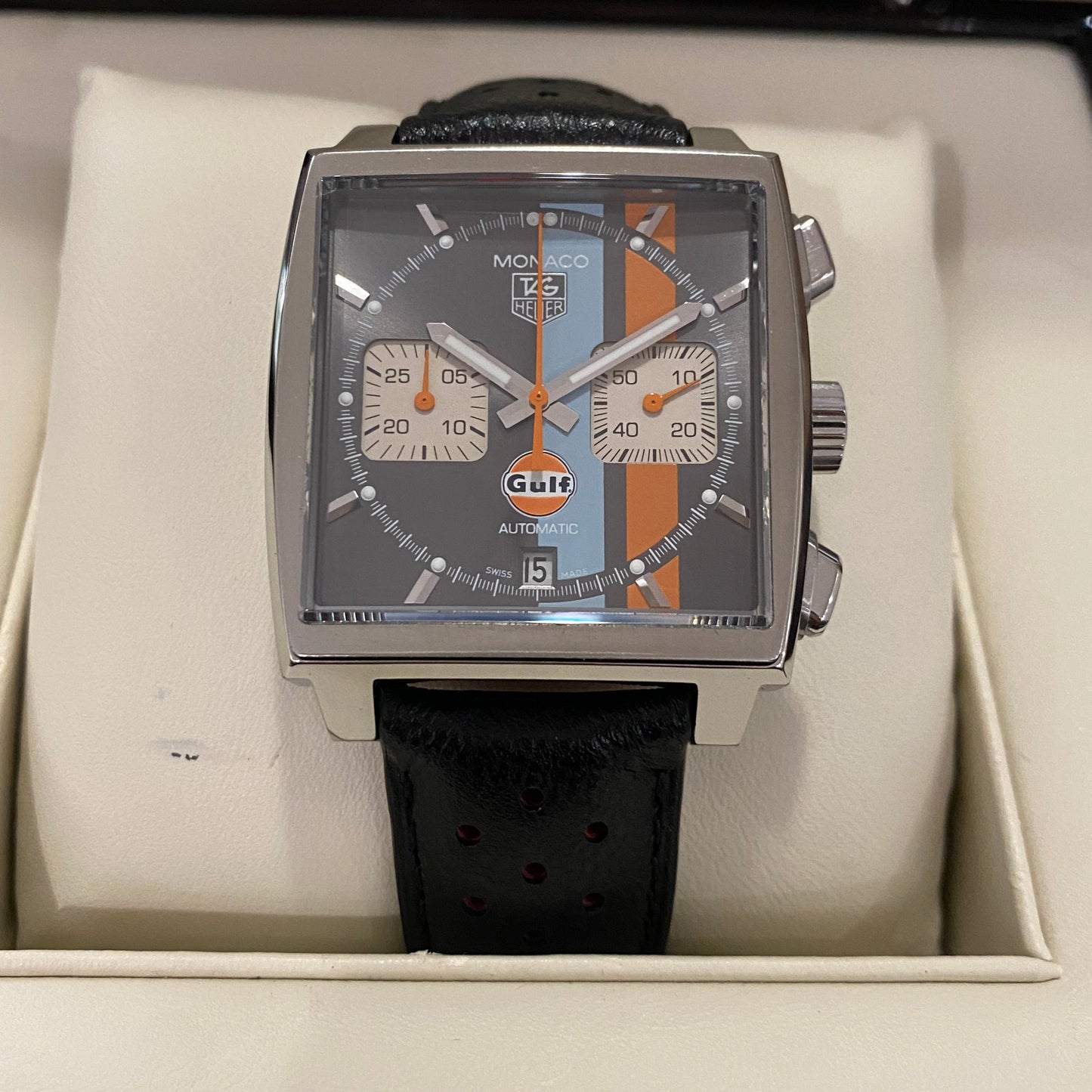 Tag Heuer Monaco Chrono Gulf Edition Limitée - CAW2113-FC6250
