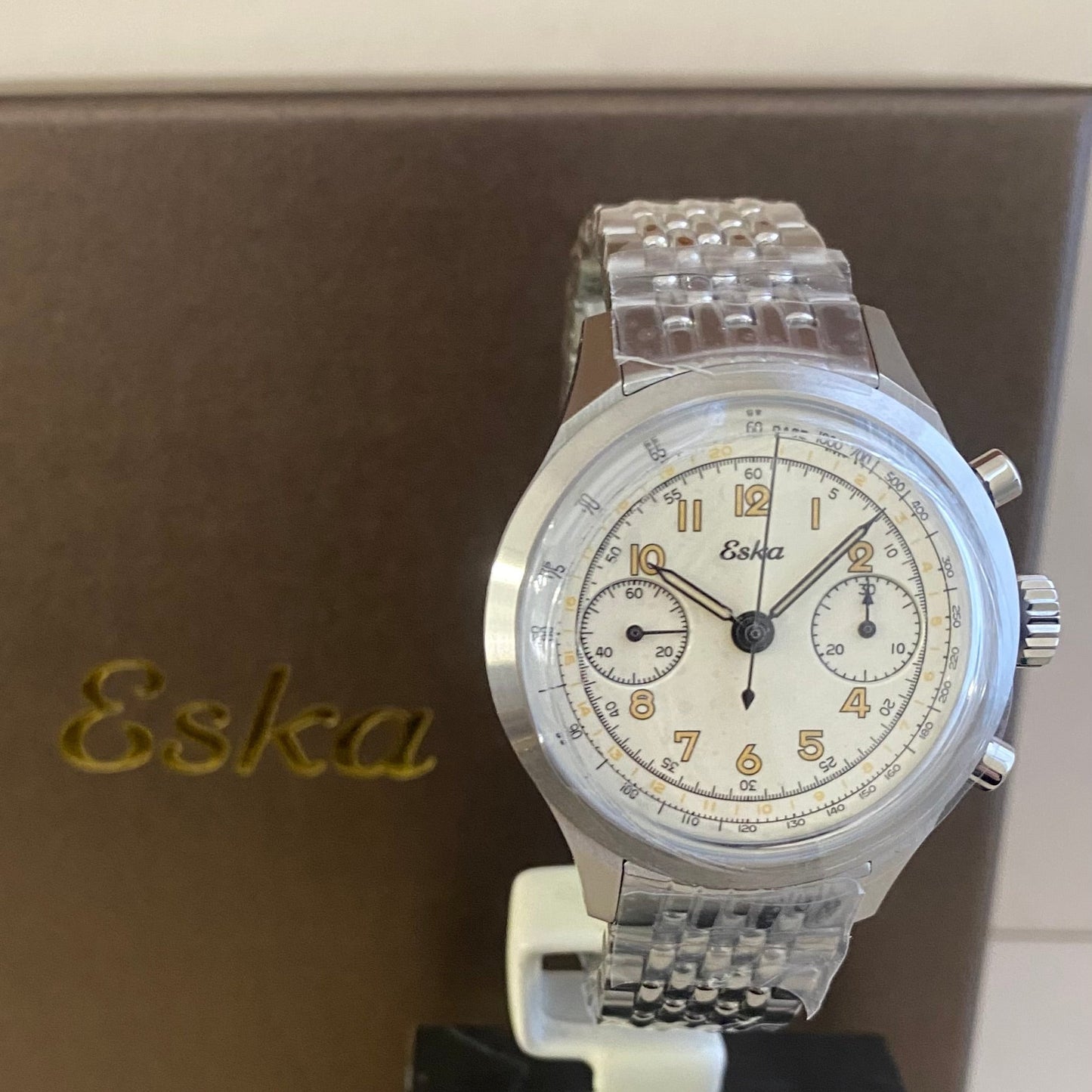 Eska Chrono Héritage Beige - SK25 - Montre Neuve