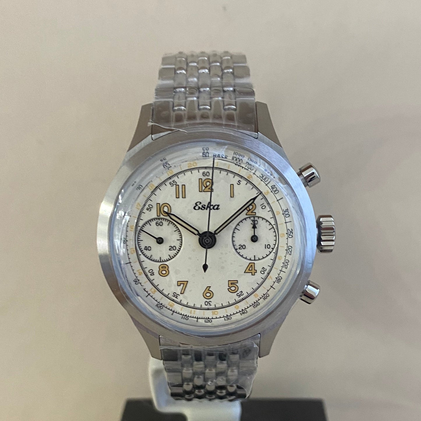 Eska Chrono Héritage Beige - SK25 - Montre Neuve