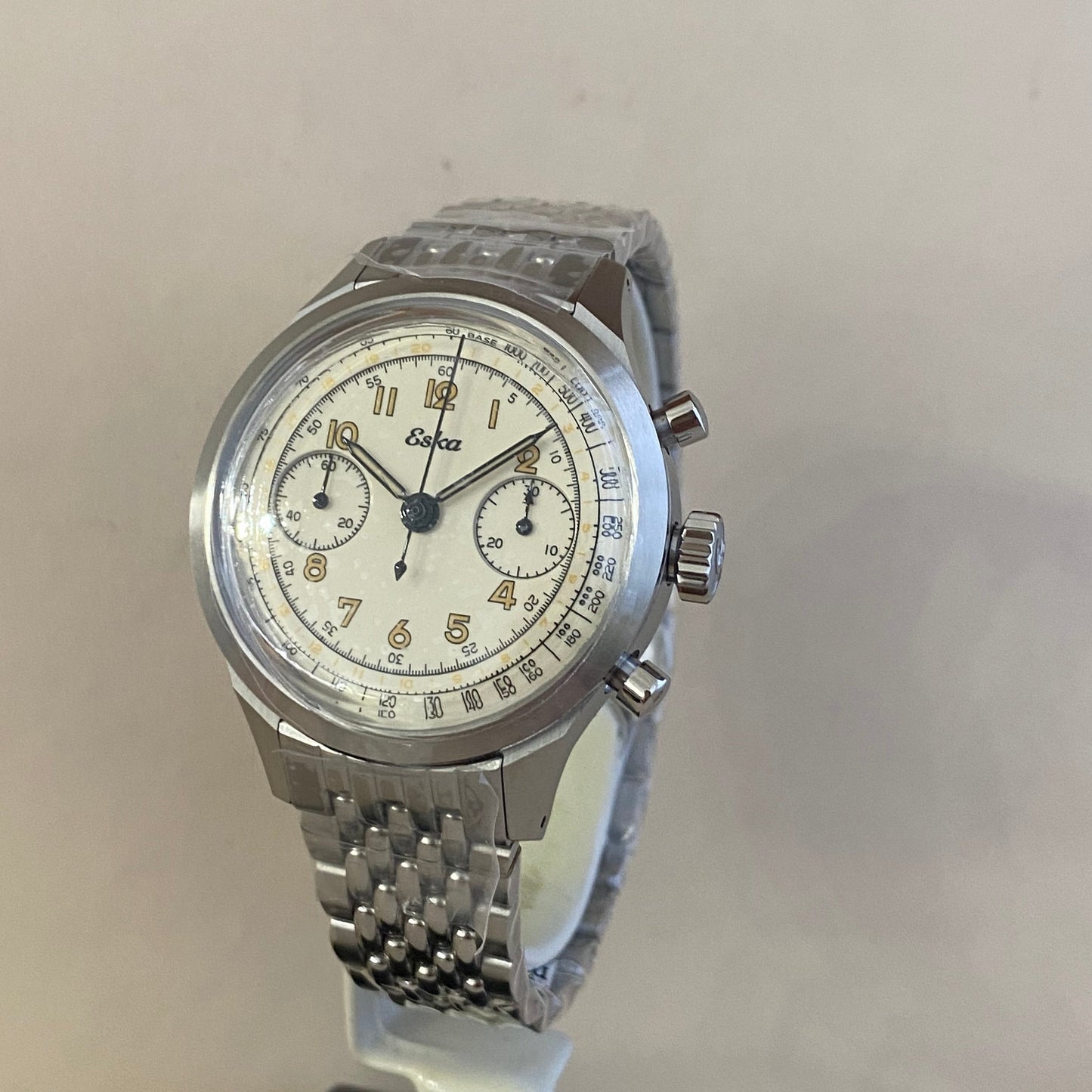 Eska Chrono Héritage Beige - SK25 - Montre Neuve