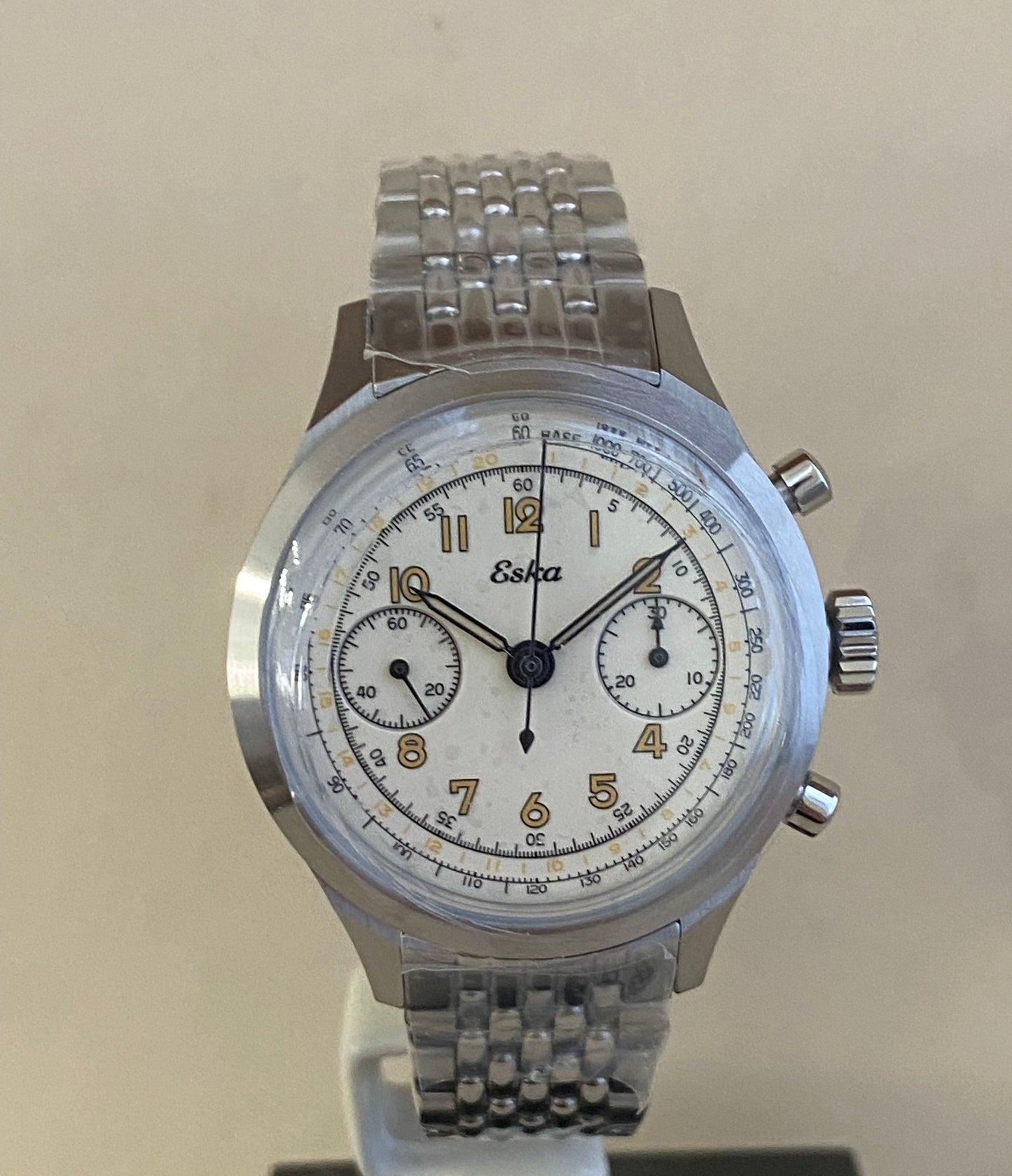 Eska Chrono Héritage Beige - SK25 - Montre Neuve