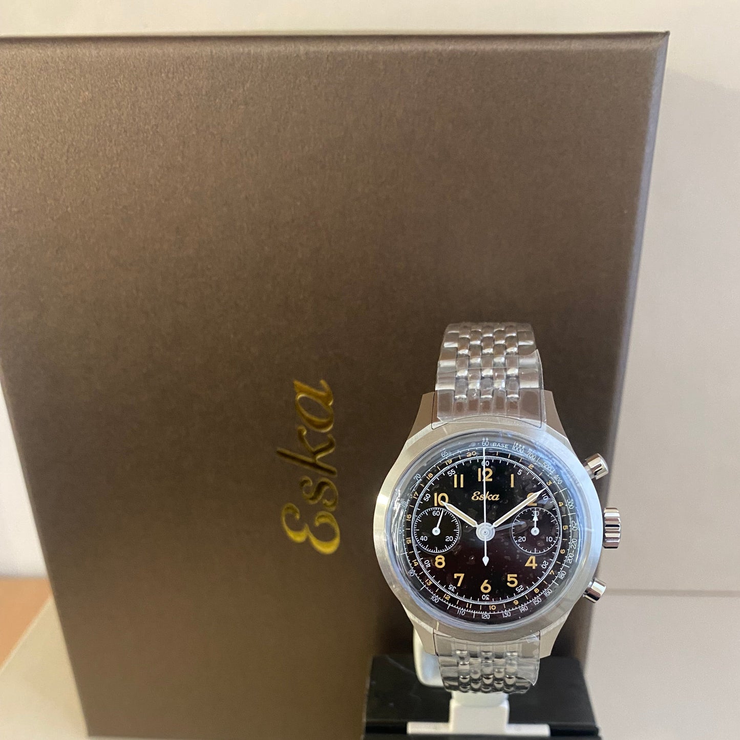 Eska Chrono Héritage Noir - SK25 - Montre Neuve