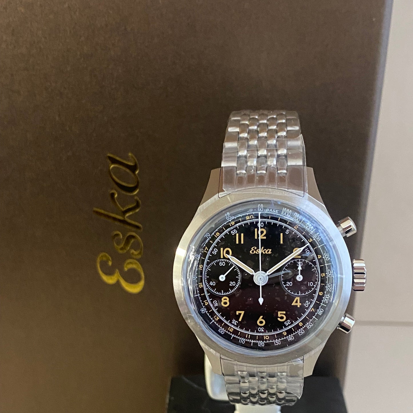 Eska Chrono Héritage Noir - SK25 - Montre Neuve