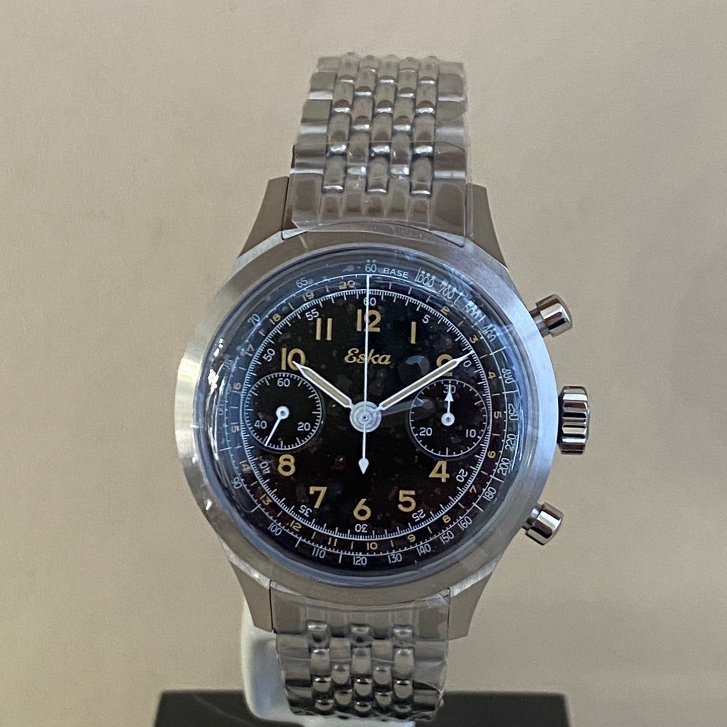 Eska Chrono Héritage Noir - SK25 - Montre Neuve