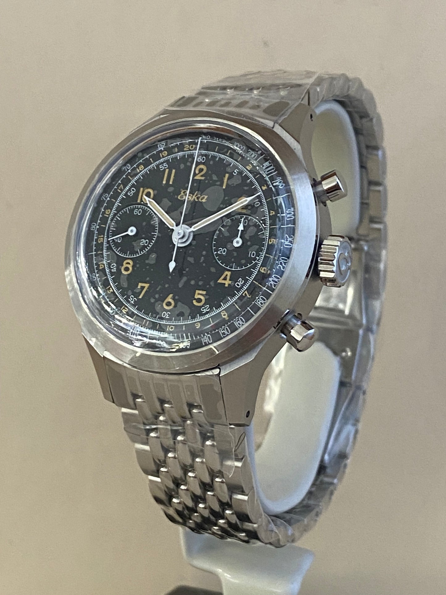 Eska Chrono Héritage Noir - SK25 - Montre Neuve