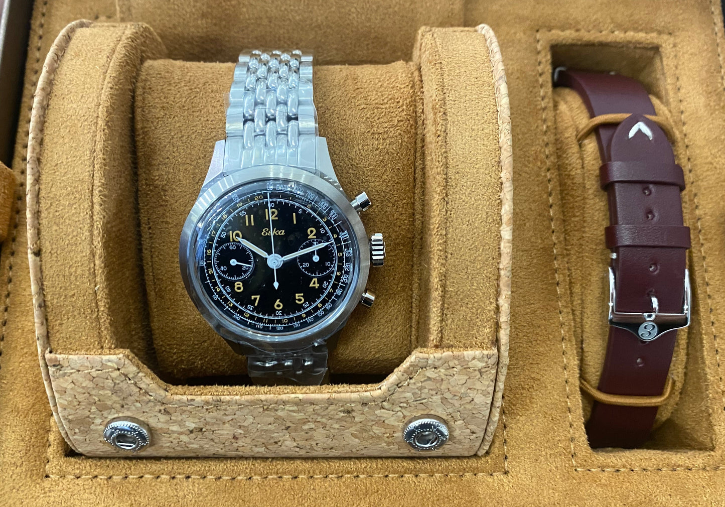 Eska Chrono Héritage Noir - SK25 - Montre Neuve