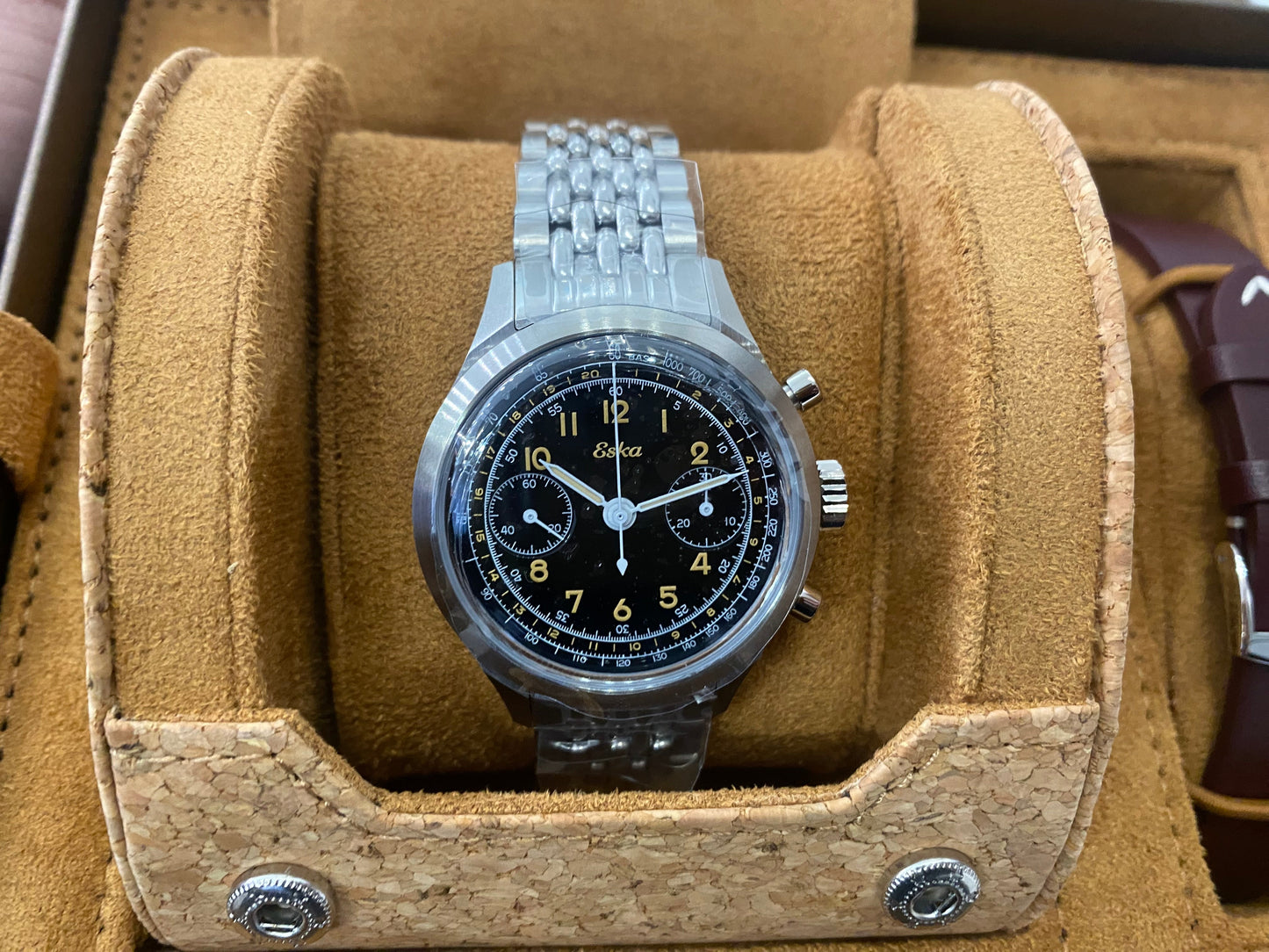 Eska Chrono Héritage Noir - SK25 - Montre Neuve