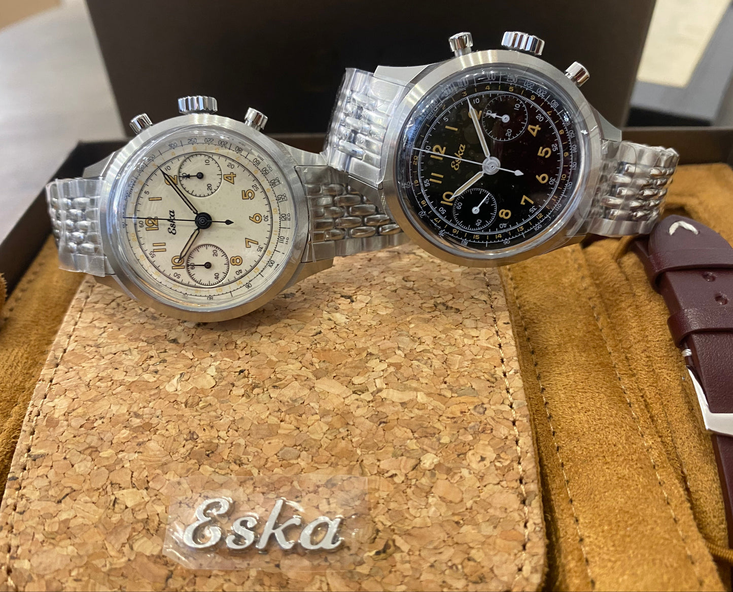 Eska Chrono Héritage Noir - SK25 - Montre Neuve