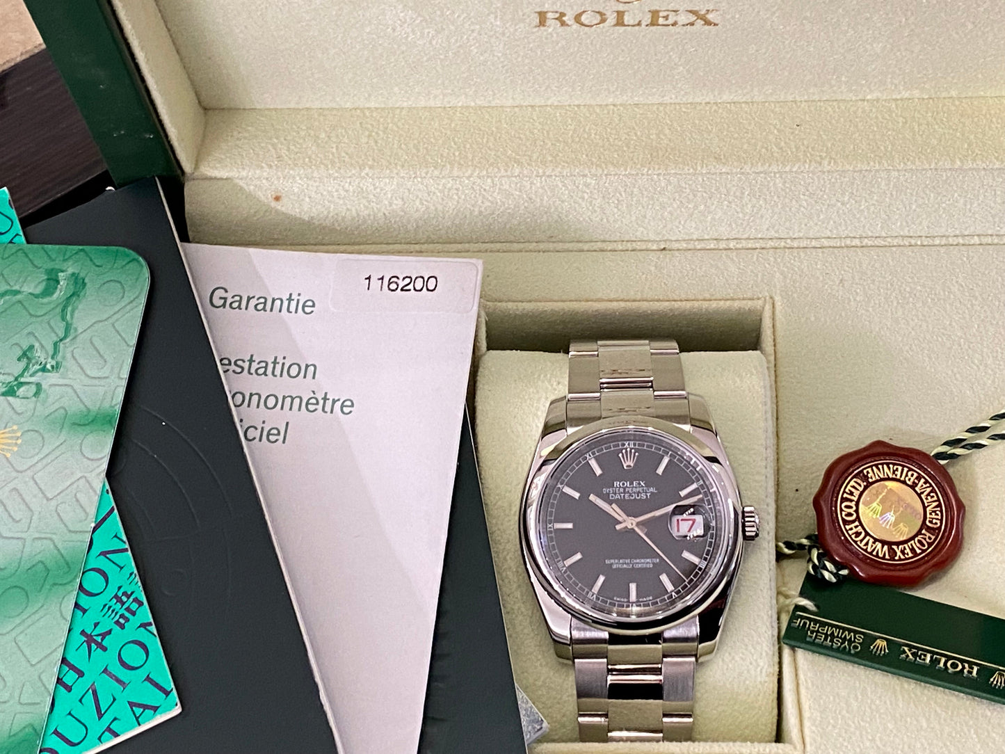 Rolex Datejust 36 Full Set de 2006 - 116200