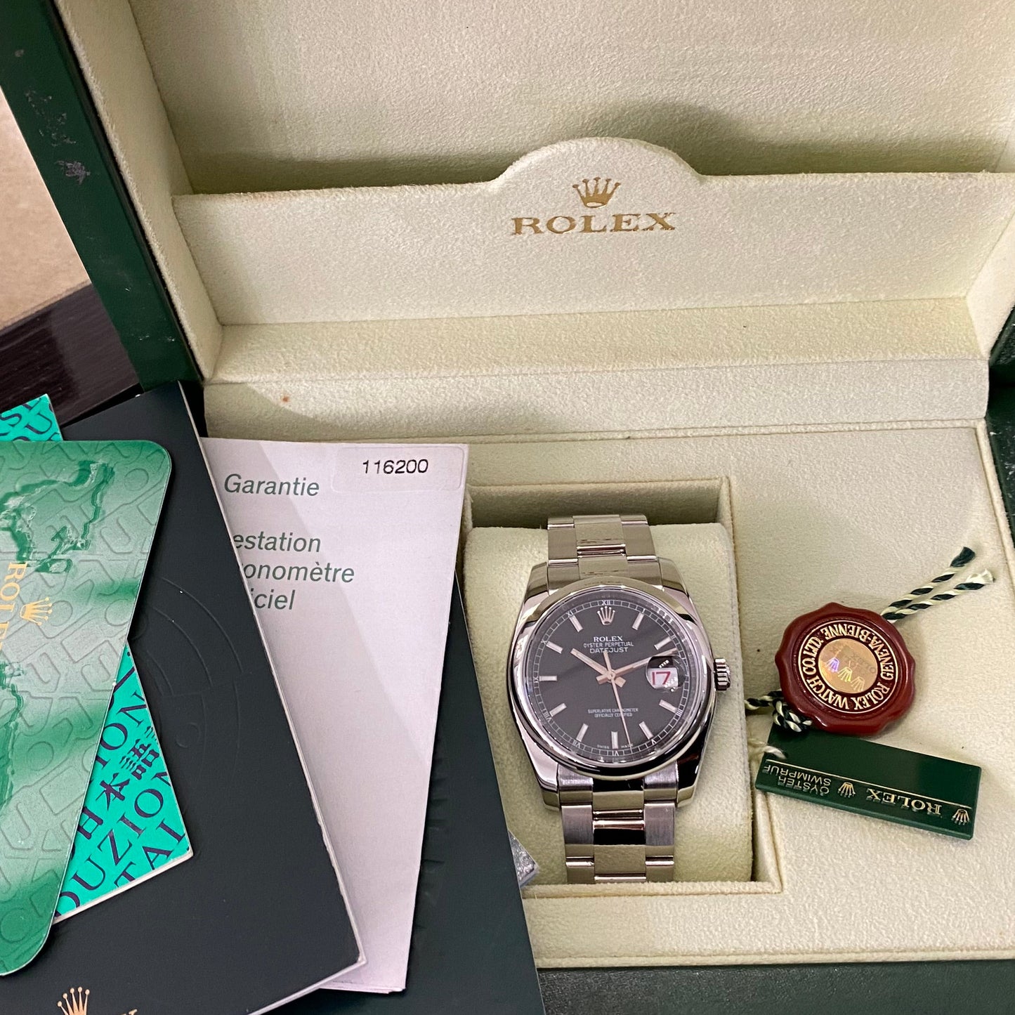 Rolex Datejust 36 Full Set de 2006 - 116200