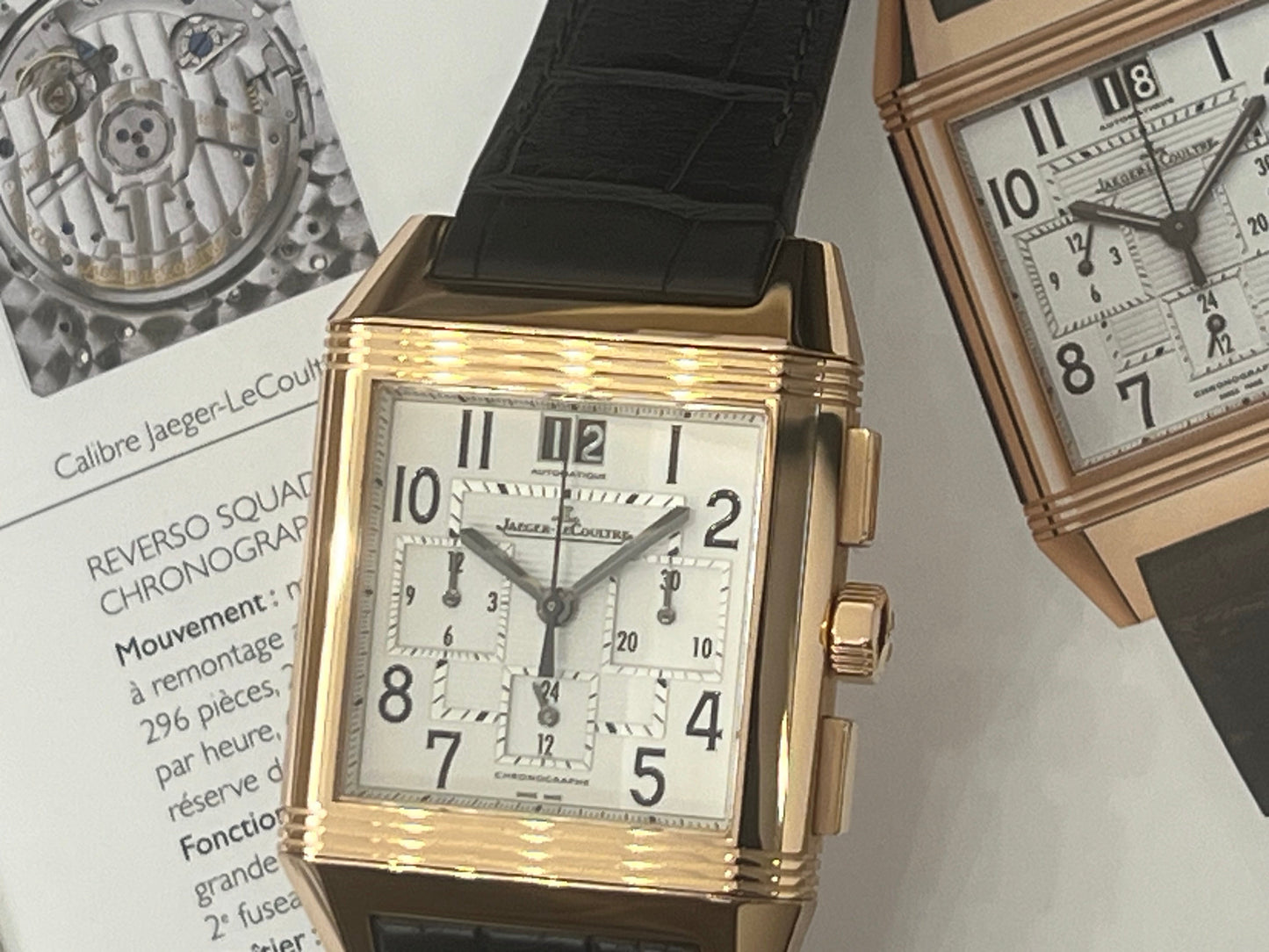 Jaeger-Lecoultre Reverso Chrono Squadra GMT Or Rose neuve- Q7012020
