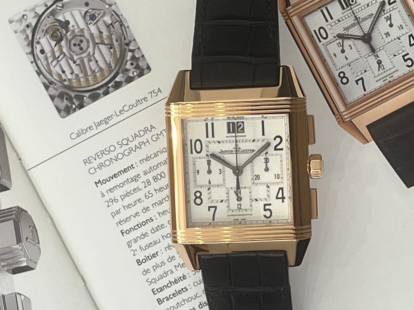Jaeger-Lecoultre Reverso Chrono Squadra GMT Or Rose neuve- Q7012020