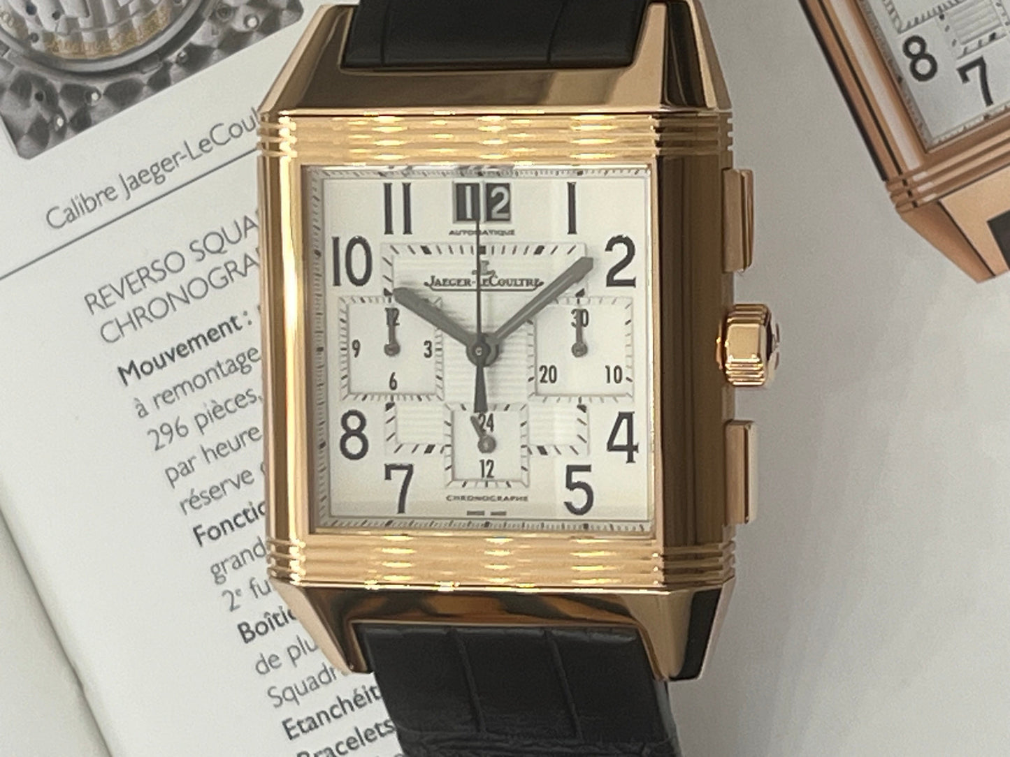 Jaeger-Lecoultre Reverso Chrono Squadra GMT Or Rose neuve- Q7012020