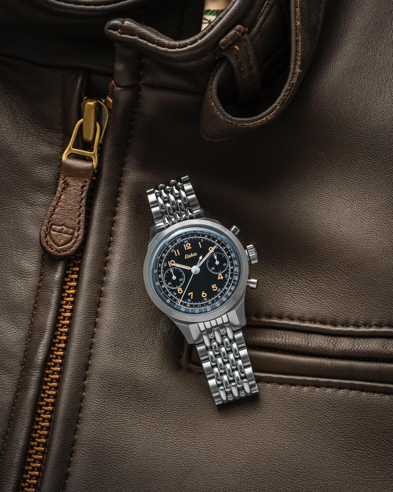 Eska Chrono Héritage Noir - SK25 - Montre Neuve