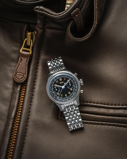 Eska Chrono Héritage Noir - SK25 - Montre Neuve