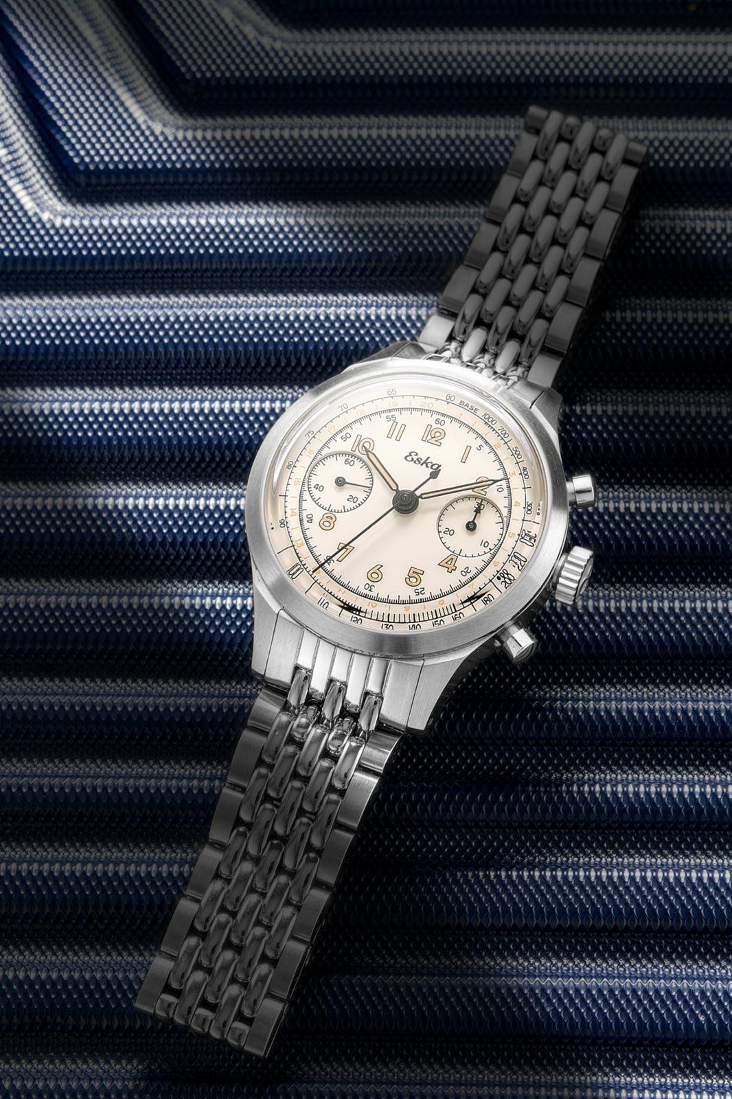 Eska Chrono Héritage Beige - SK25 - Montre Neuve