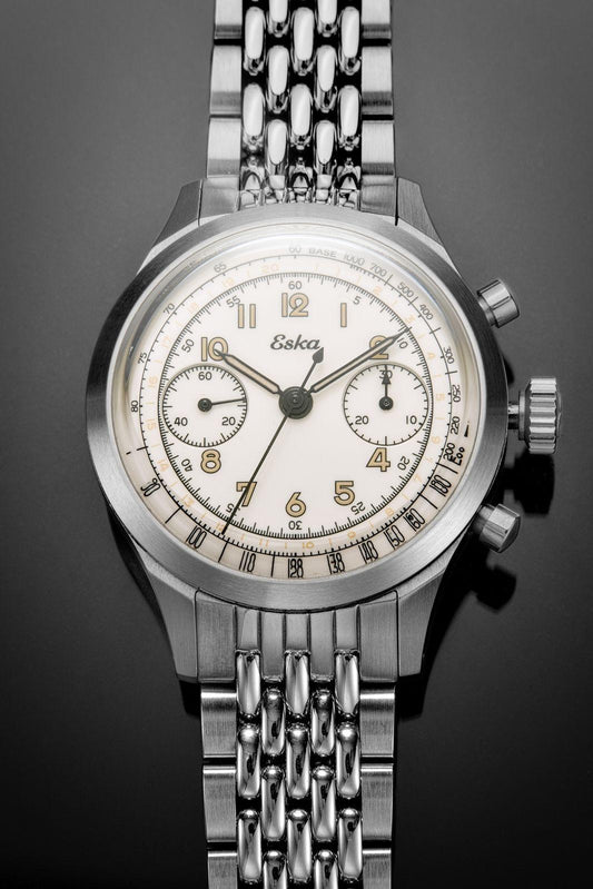 Eska Chrono Héritage Beige - SK25 - Montre Neuve